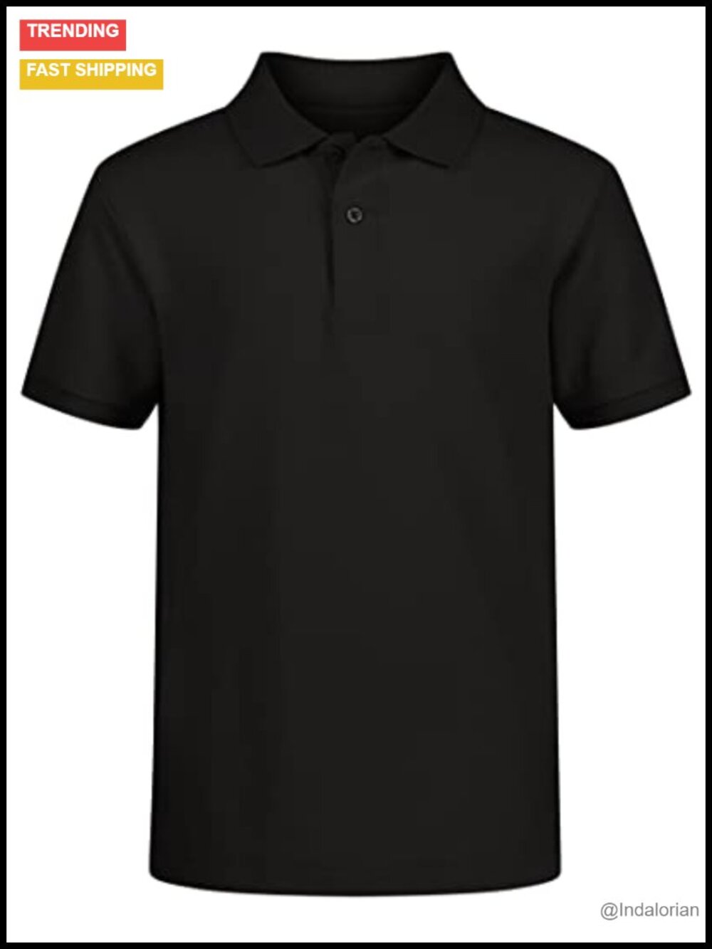 School Uniform Short Sleeve Polo Shirt, Button Closure, Pique Fabric